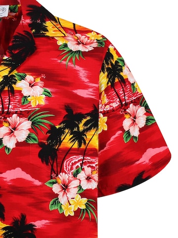 Pacific Legend Regular fit Button Up Shirt 'Rosa Blüte' in Red