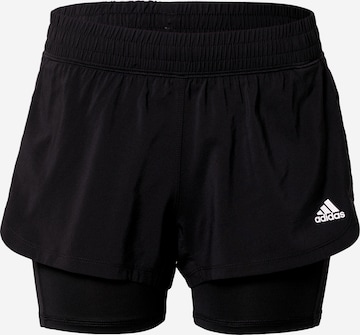 ADIDAS SPORTSWEAR Normální Sportovní kalhoty 'Pacer 3-Stripes Two-In-One' – černá: přední strana