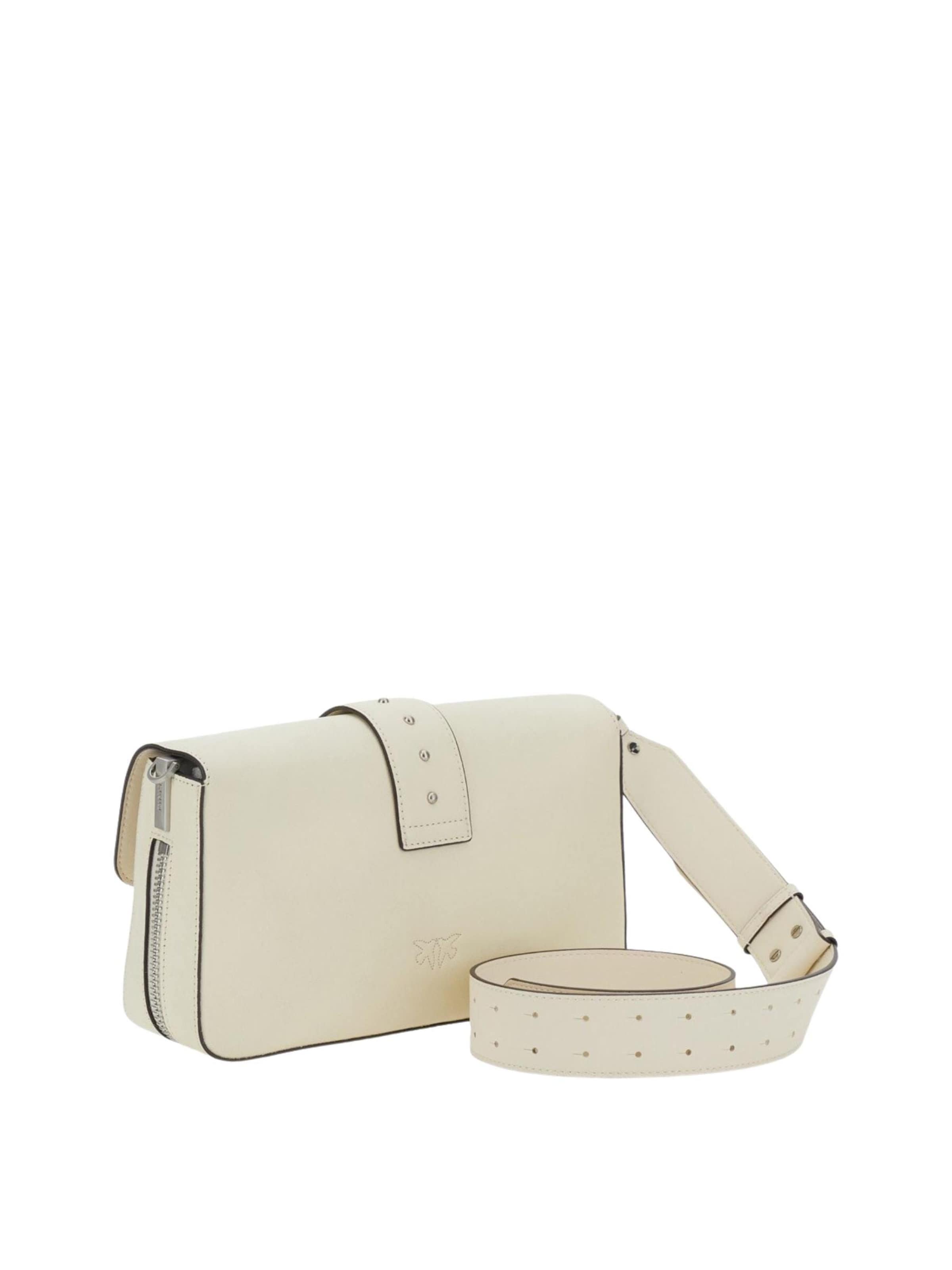 PINKO Håndtaske 'Pinko Sacs à main Love One Slouchy Zip Classic V Blanc' i hvid