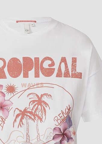 T-shirt QS en blanc