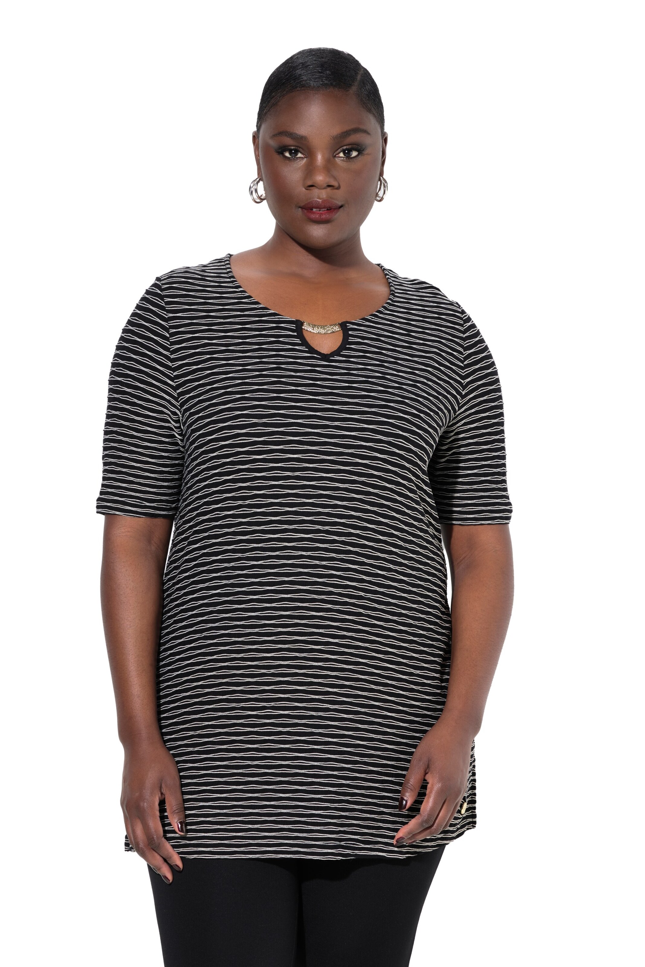 Ulla Popken Shirt in Black: front