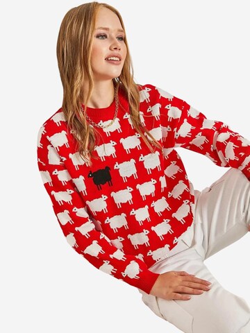 Pull-over 'Pullover' Bianco Lucci en rouge