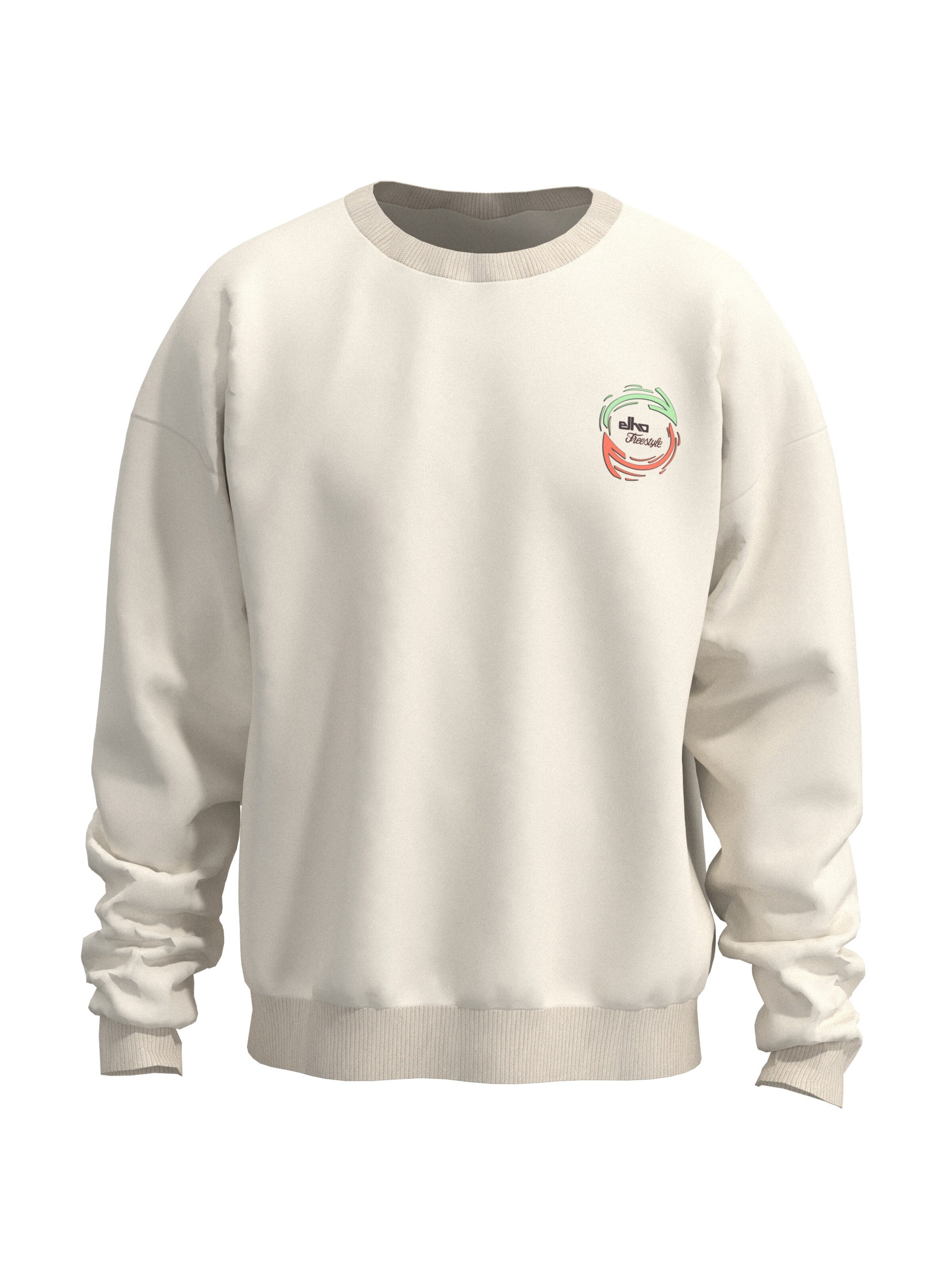 elho Sweatshirt 'MAYRHOFEN 89' in Beige: voorkant