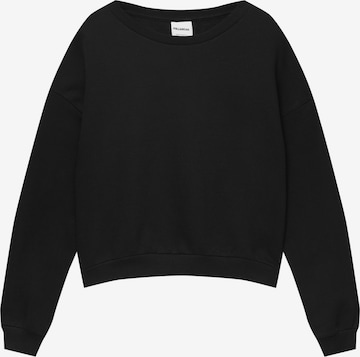 Pull&Bear Sweatshirt in Zwart: voorkant