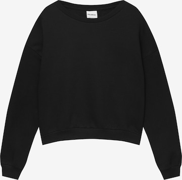 Pull&Bear Sweatshirt in Schwarz: predná strana