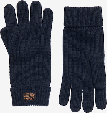 Superdry Fingerhandschuhe 'Radar' in Blau: predná strana