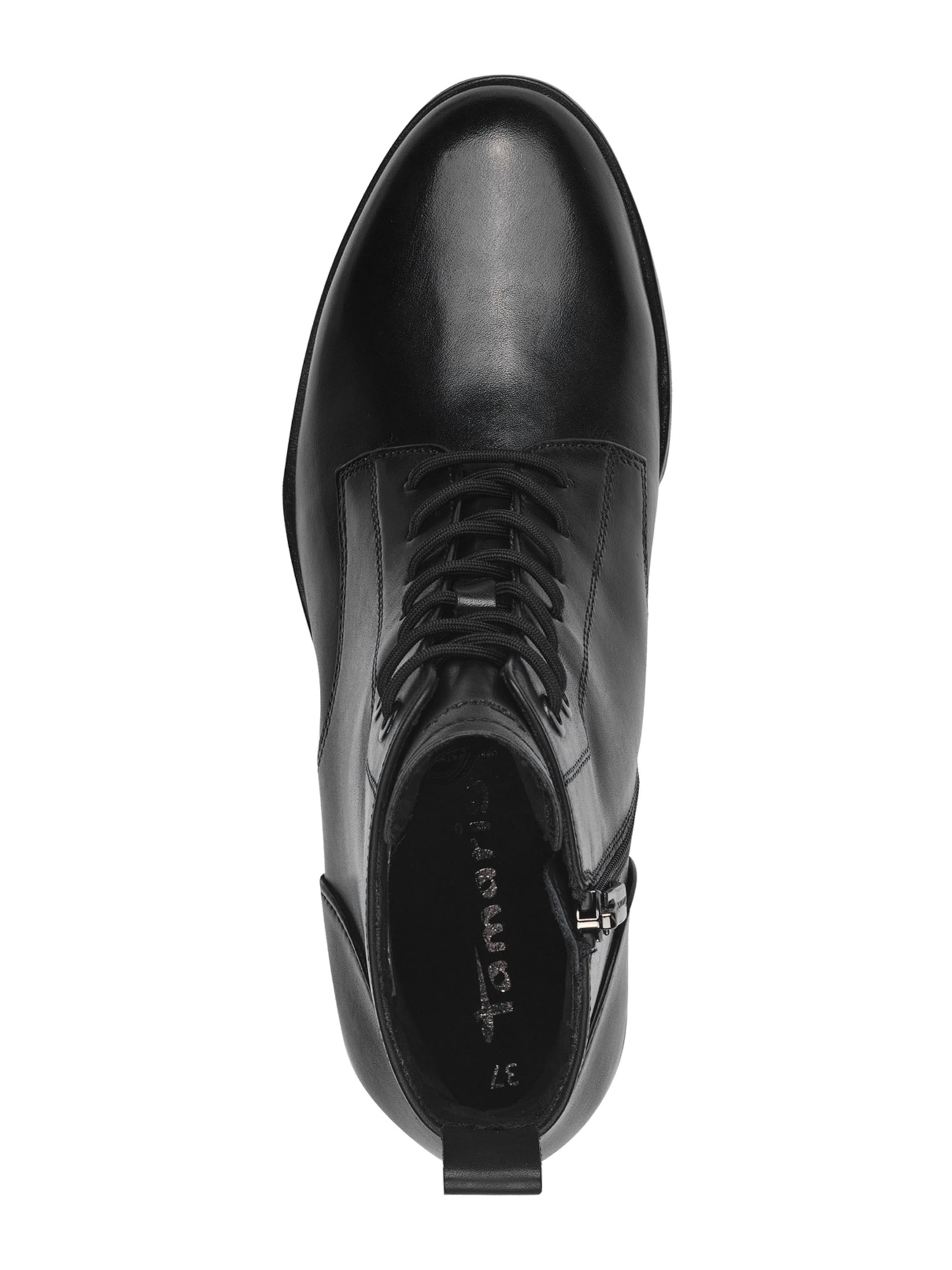 Tamaris Lace-Up Ankle Boots in Black