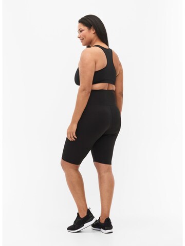 Active by Zizzi Skinny Sportbroek 'ASUS' in Zwart