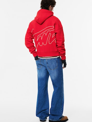 Pull&Bear Sweatshirt 'STWD' in Rot