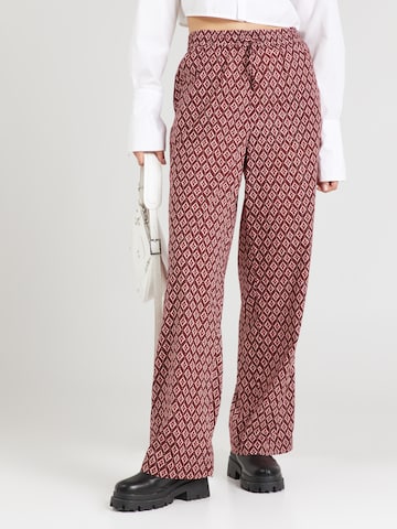 SCOTCH & SODA Wide leg Broek 'Gia' in Rood: voorkant