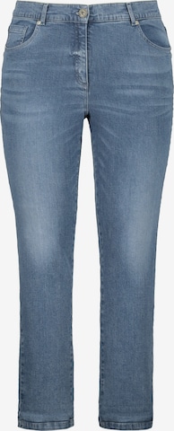 Ulla Popken Skinny Jeans 'SAMMY' in Blauw: voorkant