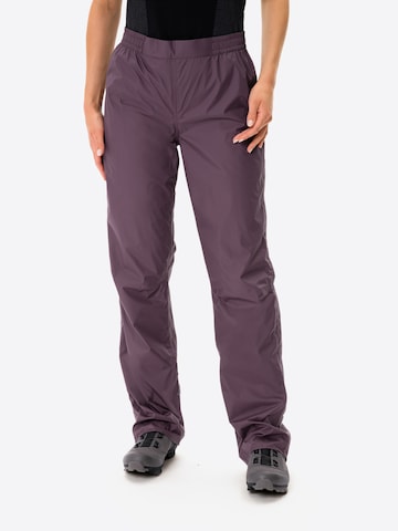 VAUDE Regular Outdoorbroek 'W Drop P II' in Lila: voorkant