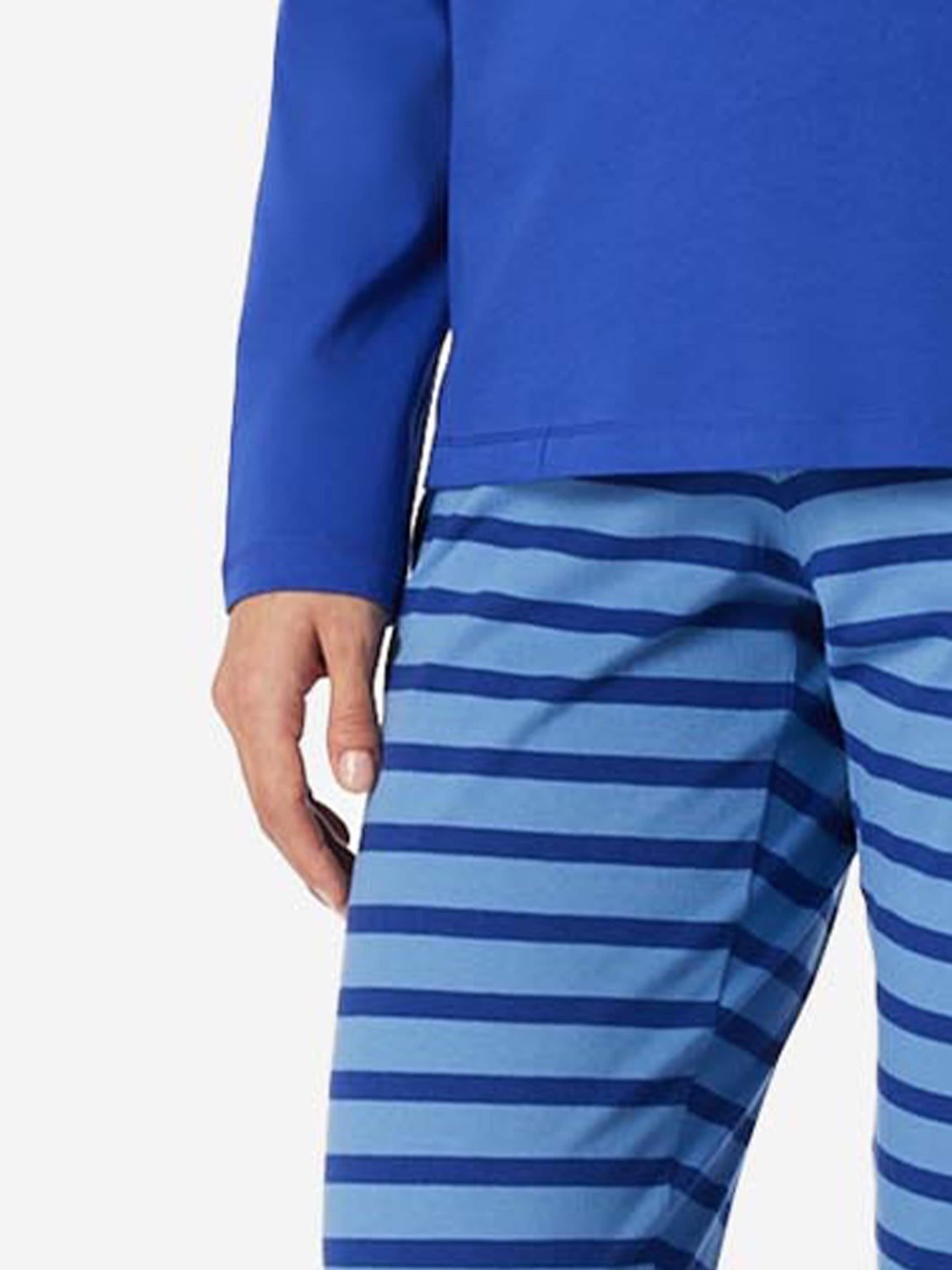 SCHIESSER - Pijama 'Casual Essentials' en azul