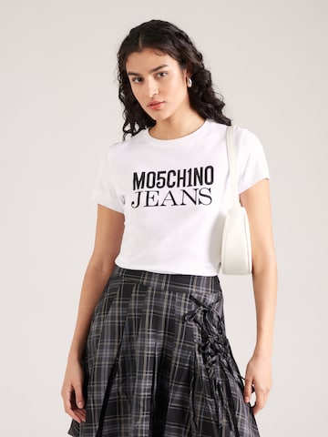 Moschino Jeans Koszulka w kolorze biały: przód