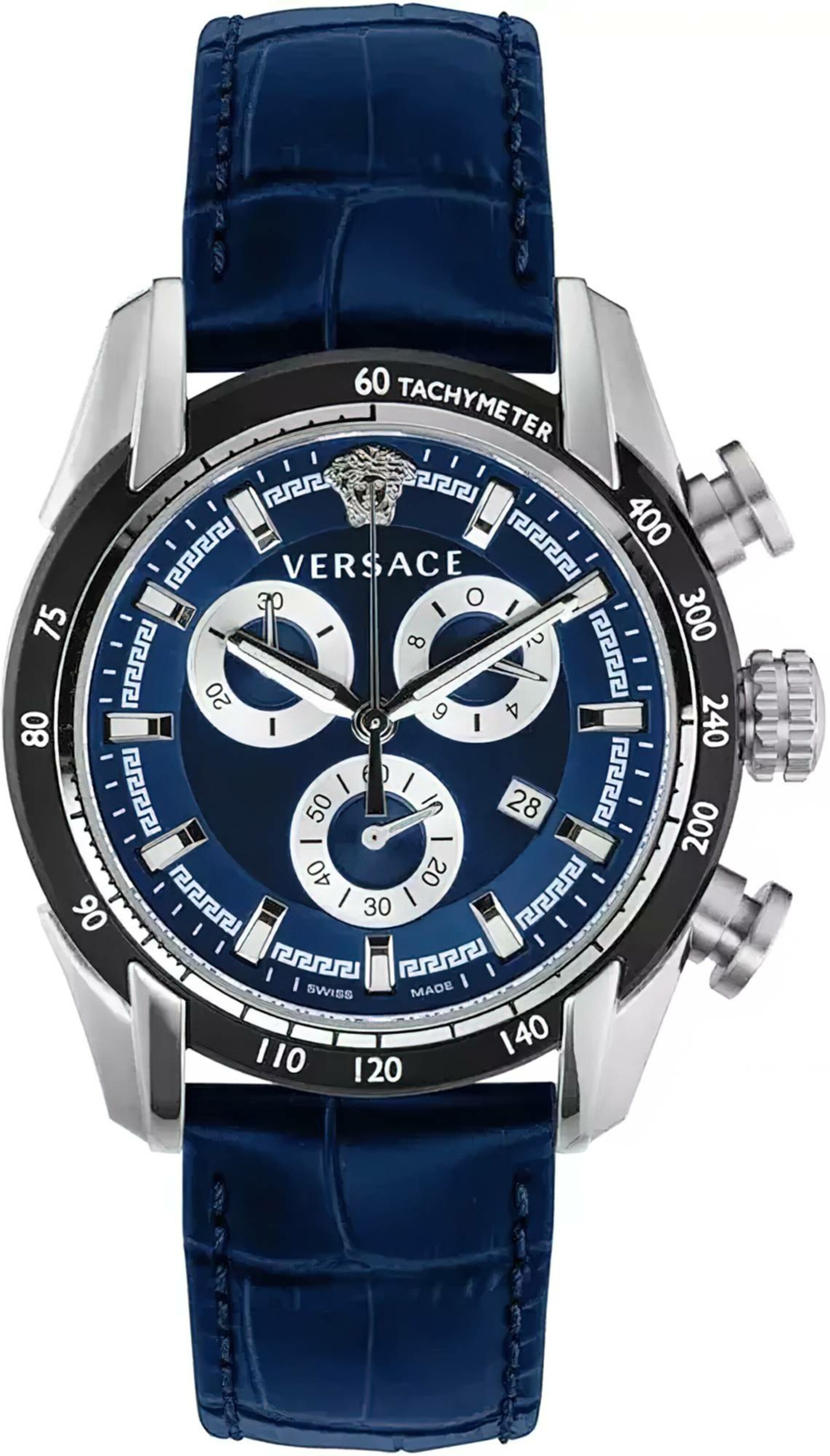 VERSACE Analog watch 'V-Ray' in Blue: front