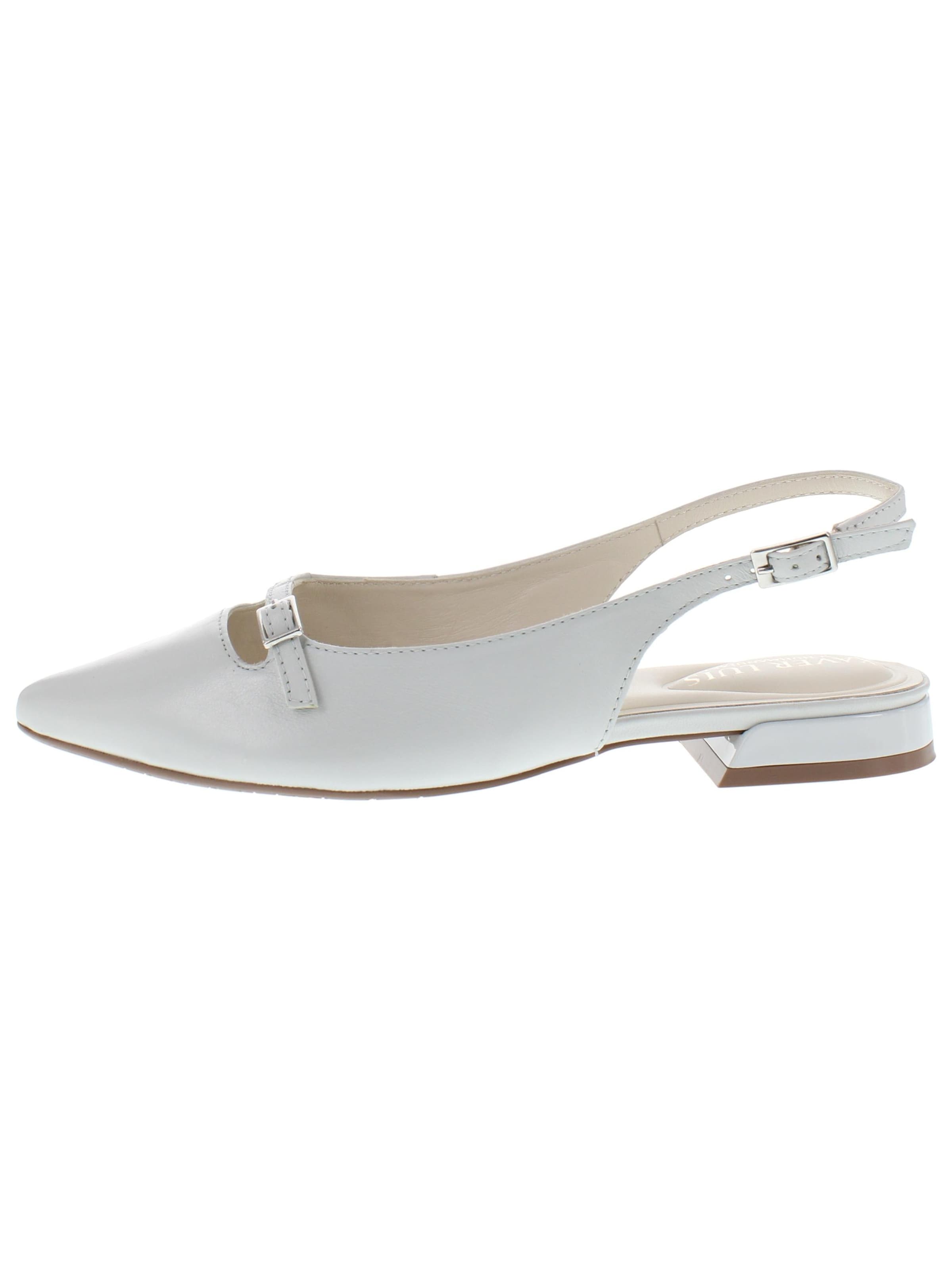 XAVER LUIS Schuhmanufaktur Ballet Flats 'ASTER - edle Slingback Ballerinas' in Grey: front