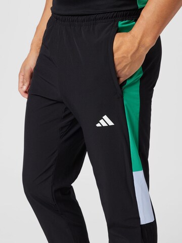 ADIDAS PERFORMANCE Slimfit Sportnadrágok 'Colorblock 3-Stripes' - fekete