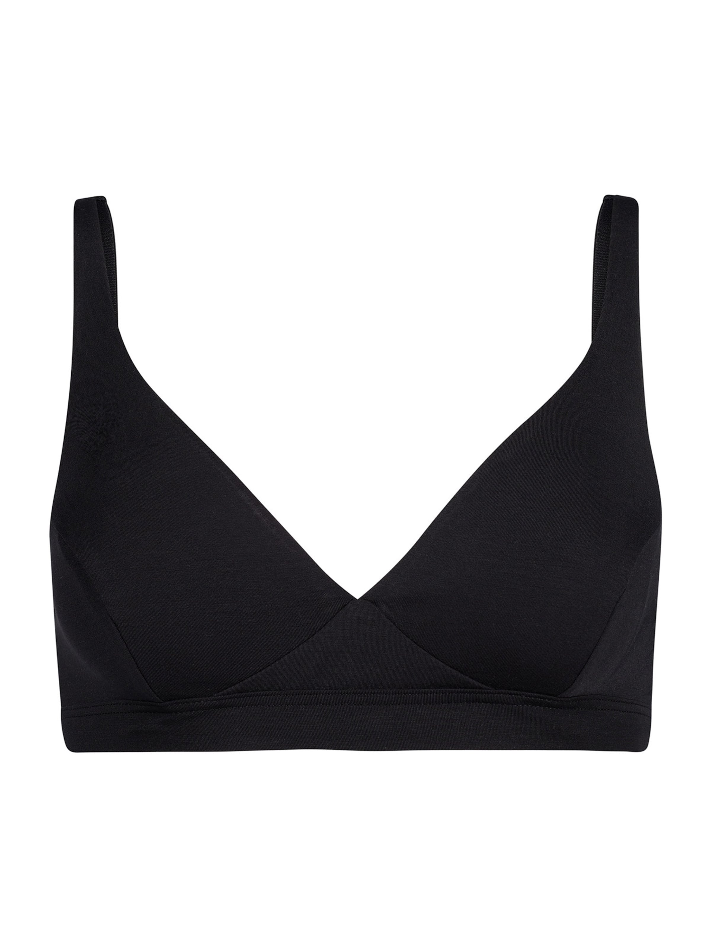 HUBER T-shirt Bra ' Soft Modal ' in Black: front