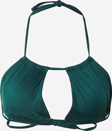 WEEKDAY Triangel Bikinitop in Groen: voorkant