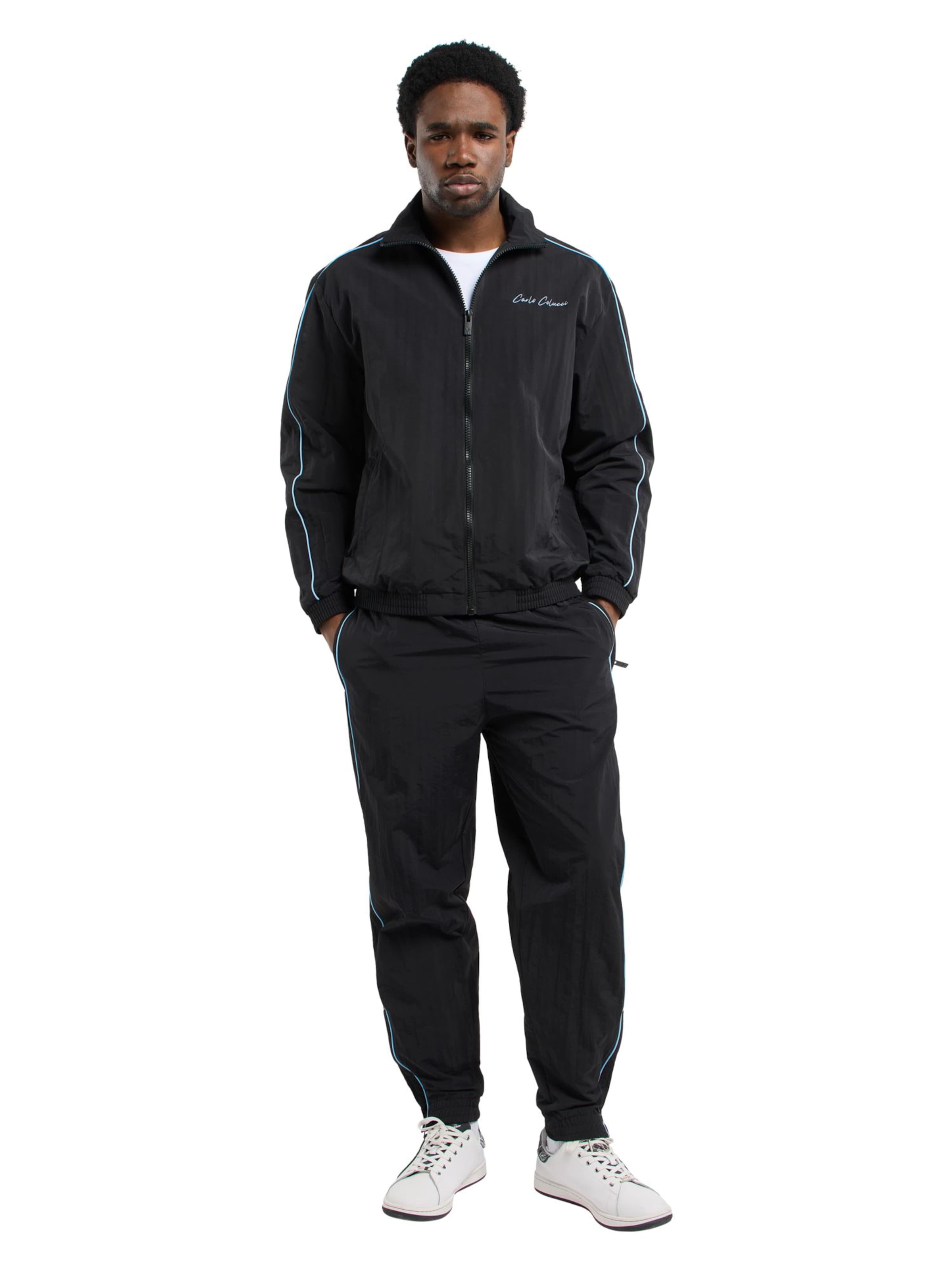 Regular Pantalon 'Flader' Carlo Colucci en noir