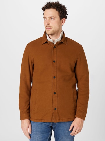 TOM TAILOR Between-Season Jacket in Brown: front