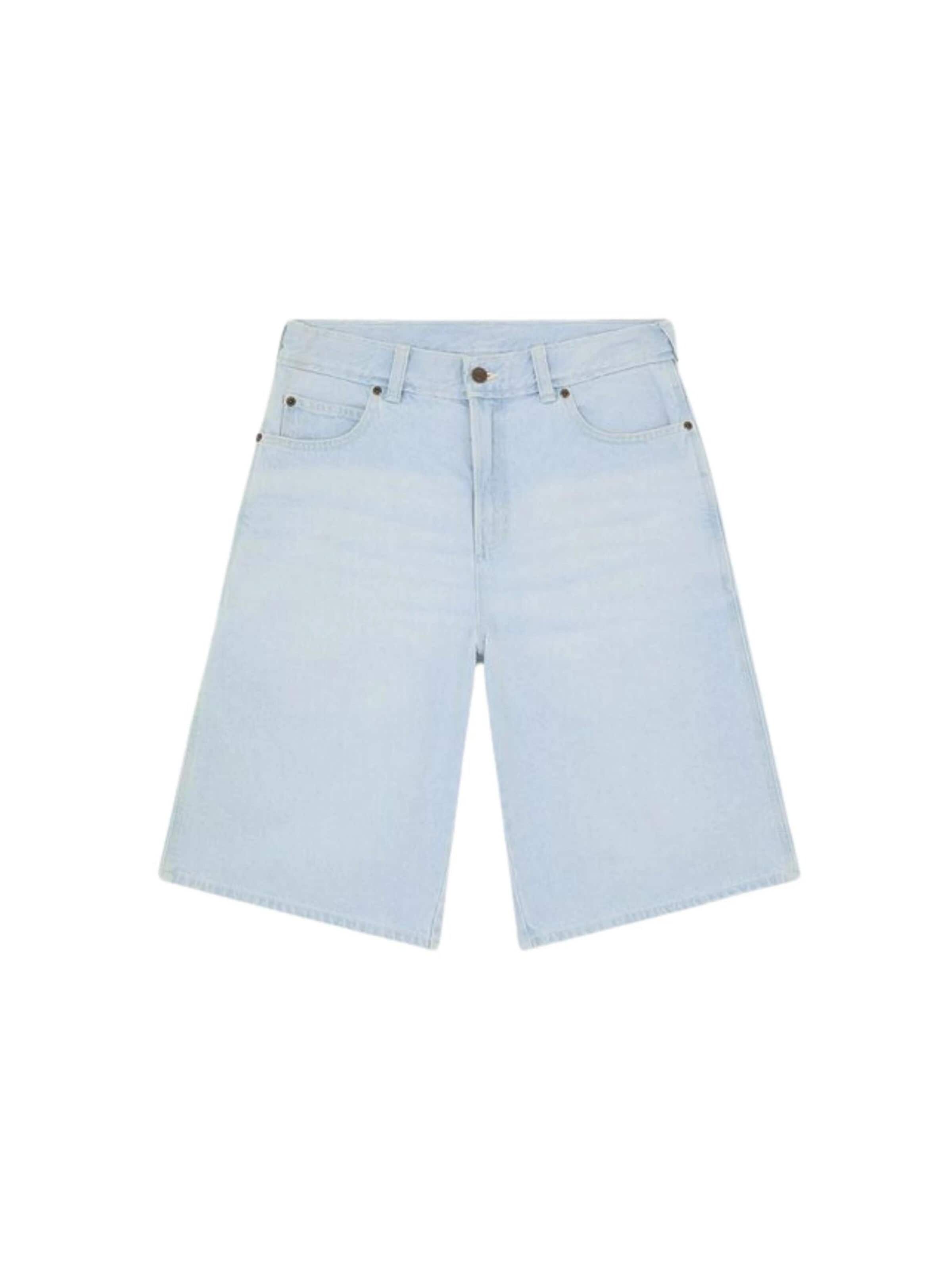 DICKIES Slimfit Broek 'DICKIES 958 13 IN LSE SHORT JEAN BERMUDA' in Blauw: voorkant