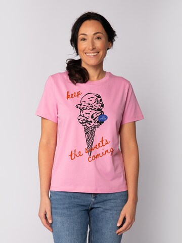 Watapparel Shirt 'Ice Cream' in Pink: front