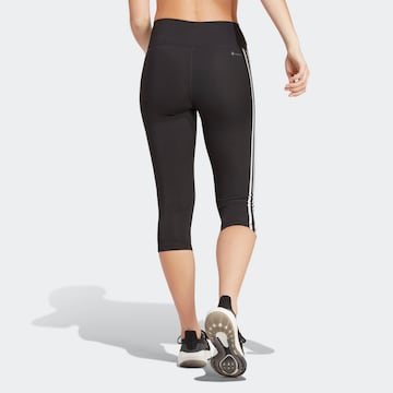 ADIDAS PERFORMANCE Skinny Workout Pants 'Train Essentials 3-Stripes High-Waisted 3/4' in Black