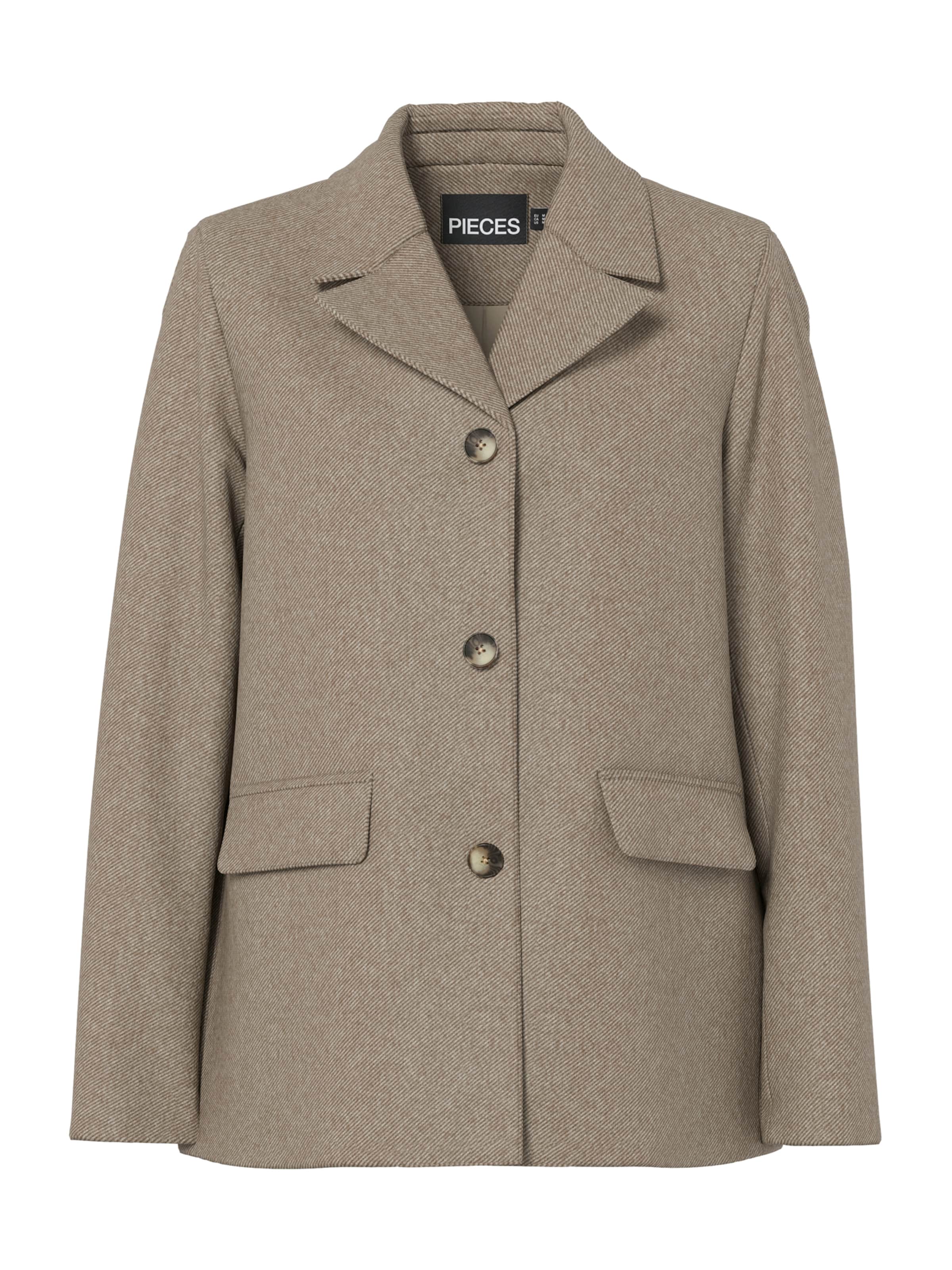 PIECES Демисезонное пальто 'PCBIANCA' в Серый: спереди