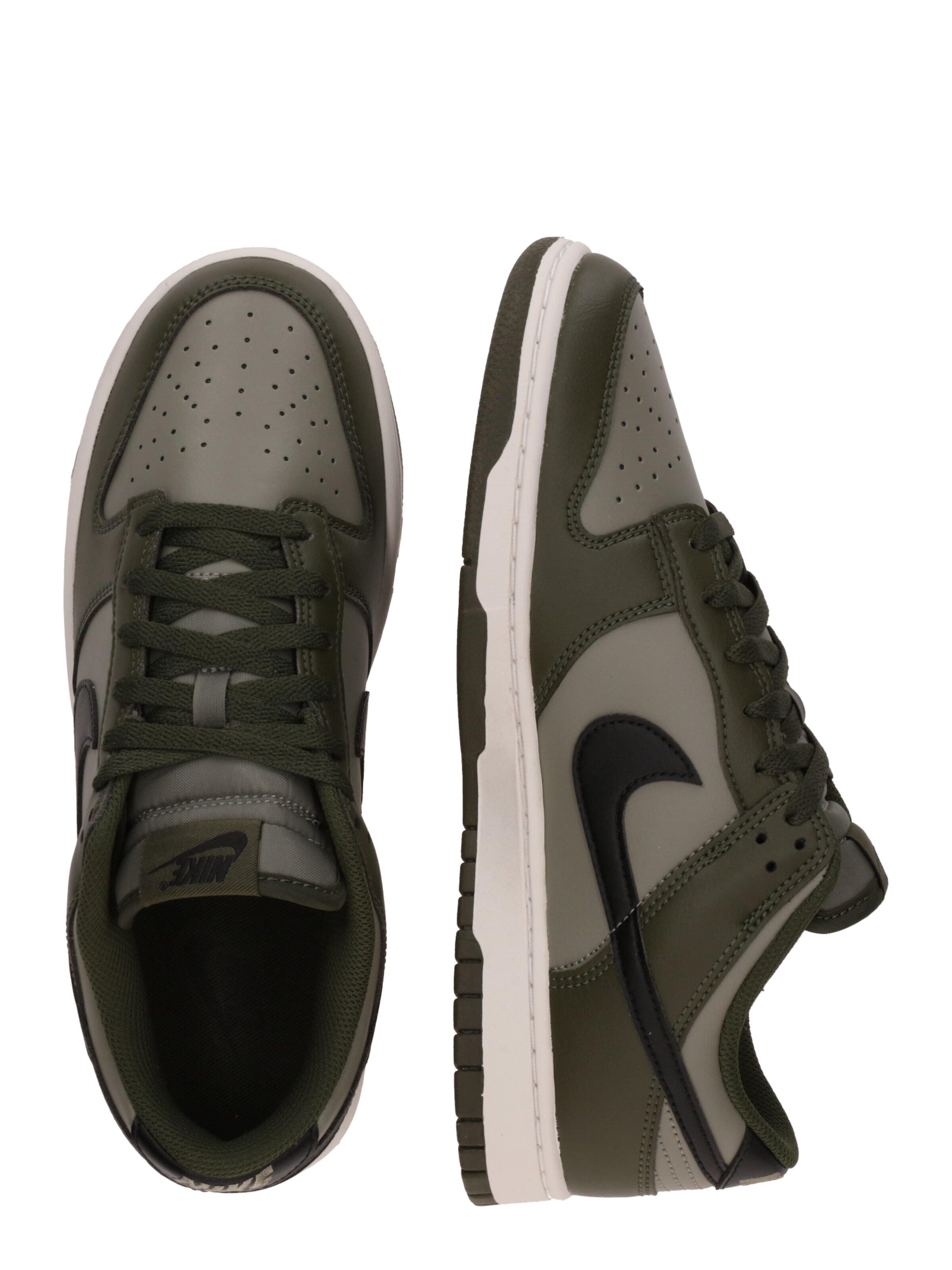 zaļš Nike Sportswear Zemie brīvā laika apavi 'DUNK'