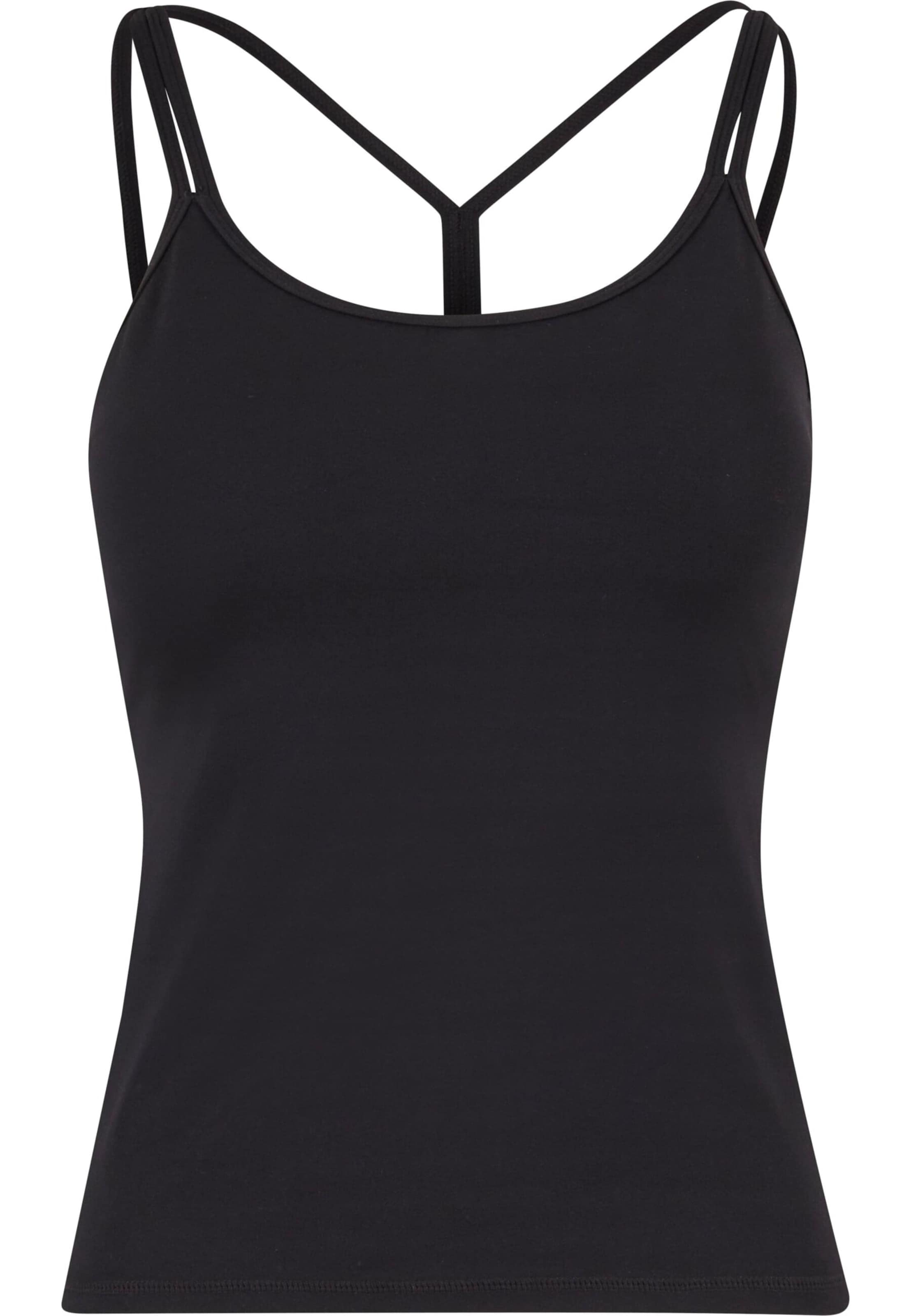 Urban Classics Top in Schwarz: Vorderseite