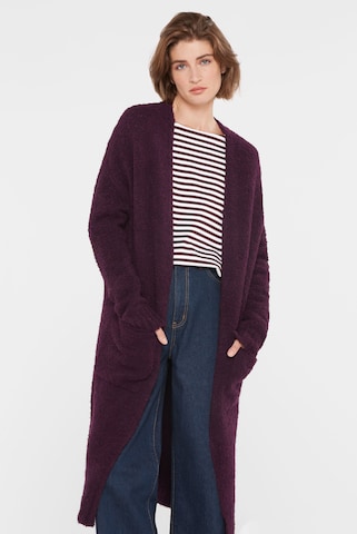 SENSES.THE LABEL Knit Cardigan in Red: front