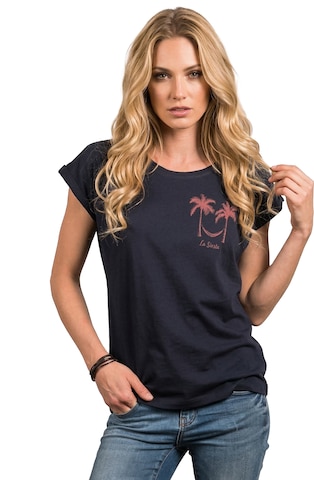 MAKAYA Shirt 'Palmen Hängematte' in Blue: front