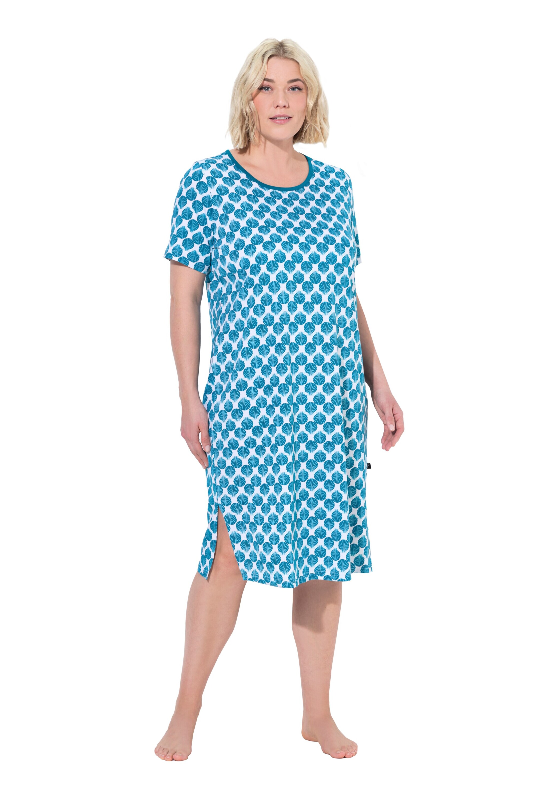 Ulla Popken Nachthemd in Blauw: voorkant