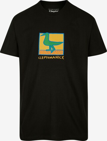Cleptomanicx Shirt 'Walking' in Black: front