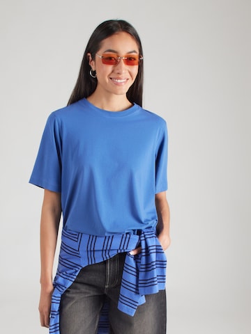 T-shirt WEEKDAY en bleu : devant
