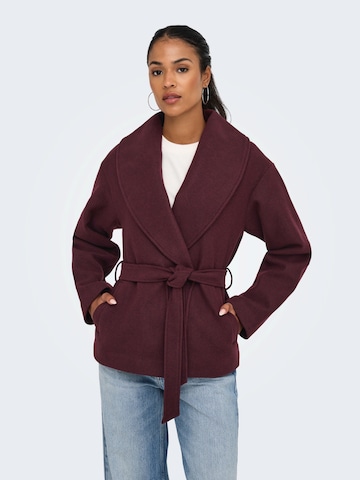 ONLY Between-seasons coat 'ONLAugusta' in Red: front