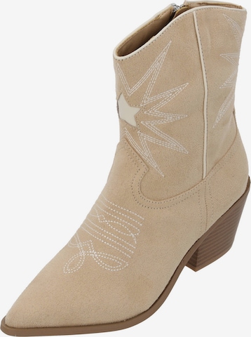 LA STRADA Ankle Boots in Beige: front