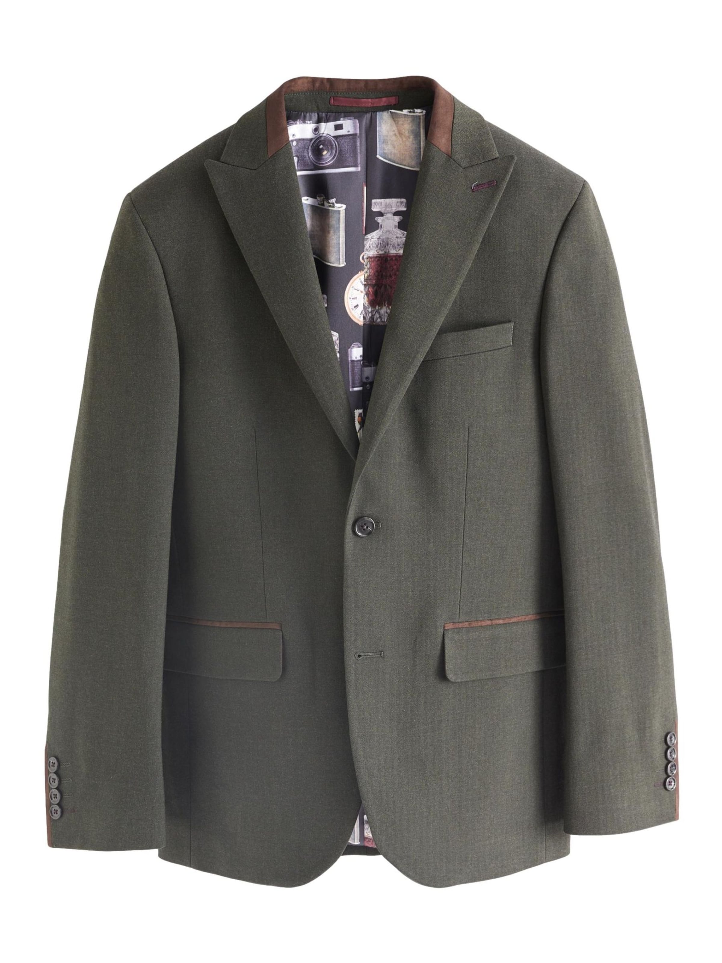 Next Veste de costume en kaki, Vue avec produit