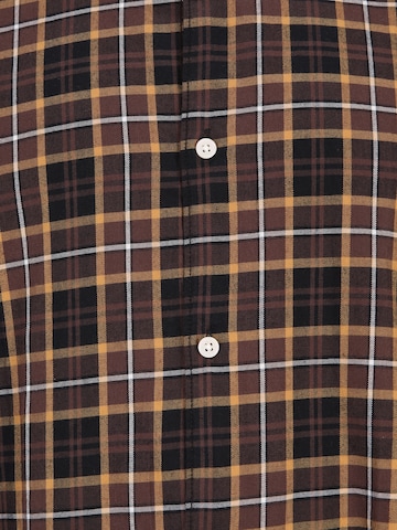 Jack & Jones Plus Regular fit Button Up Shirt 'JOSHUA' in Brown