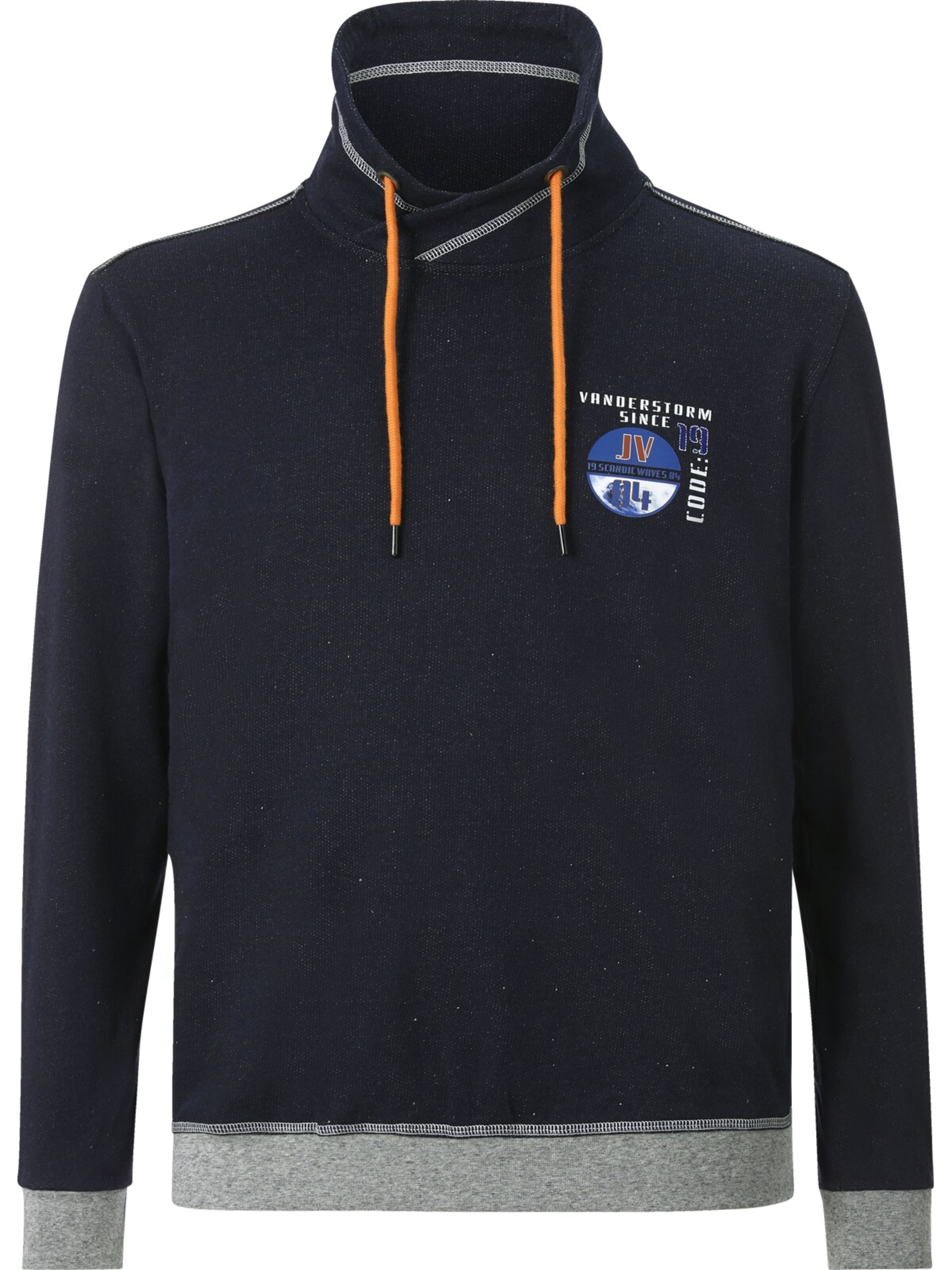 Jan Vanderstorm Sweatshirt ' Jarmund ' in Blau: Vorderseite