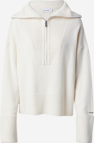 Calvin Klein Sweater in White: front