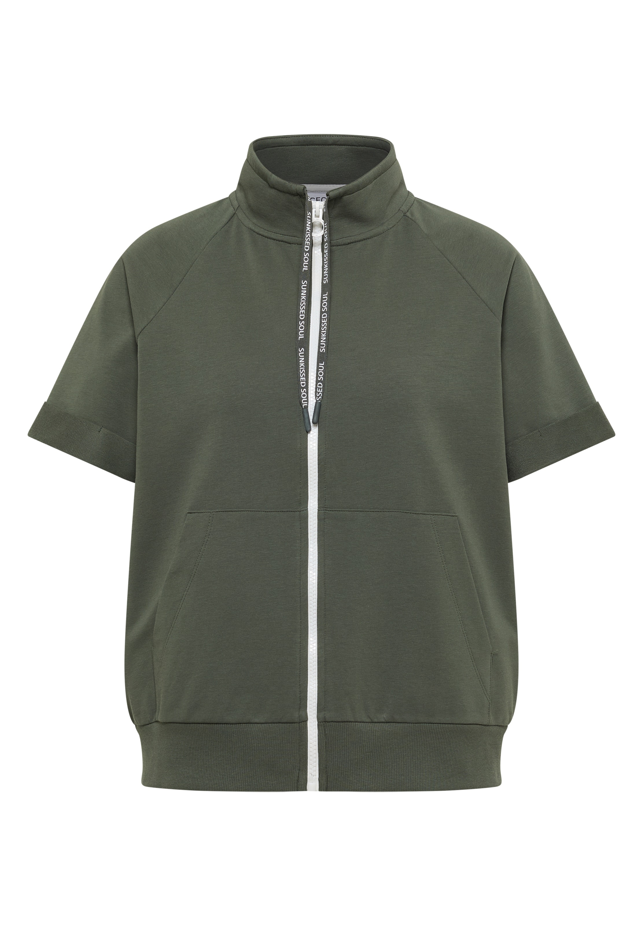 CECIL Sweatjacke in Grün: Vorderseite