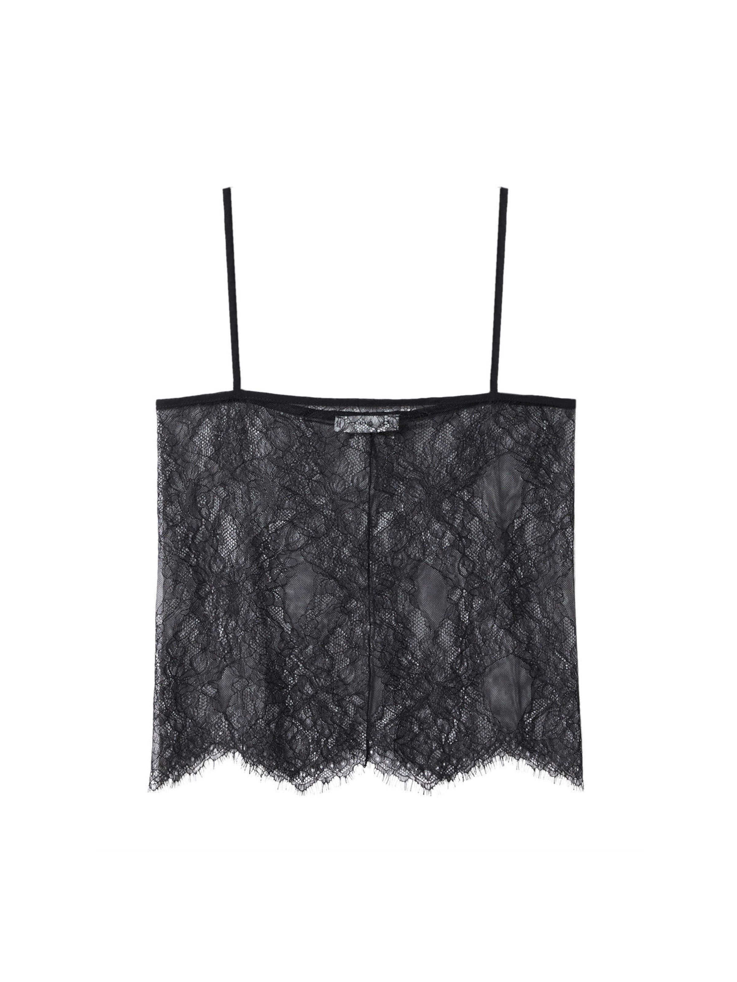 MANGO Top 'DOLLY' in Black: front