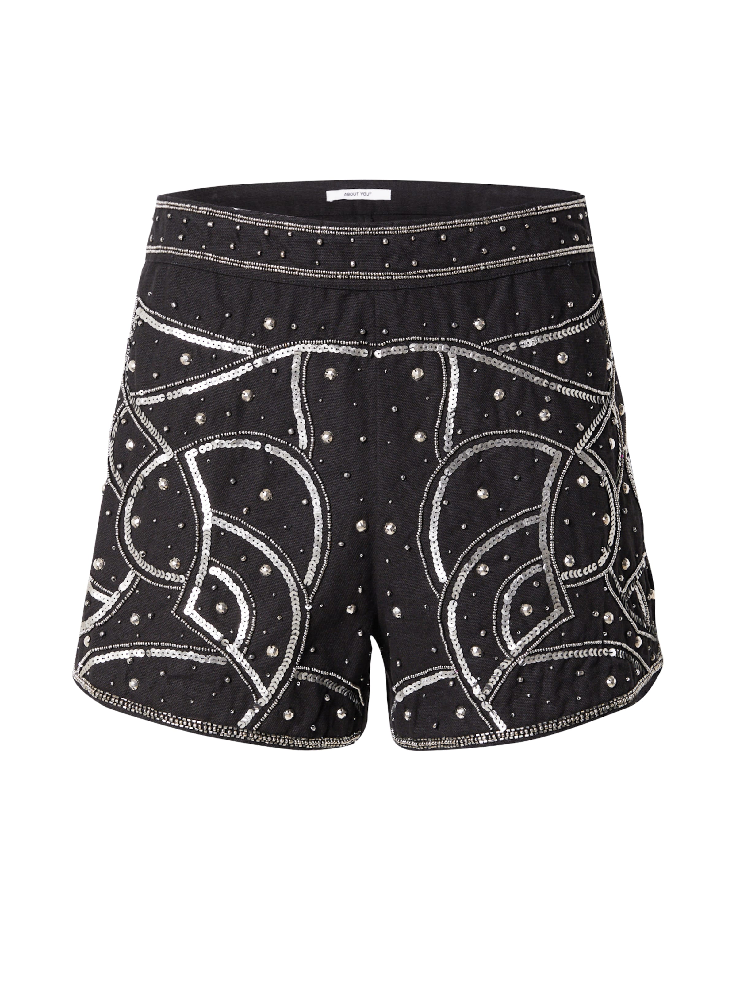 ABOUT YOU Regular Pants 'Virginia' in Black: front