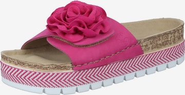 Rieker Pantolette in Pink: Vorderseite