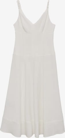 MANGO Cocktailmekko 'Trenza' värissä valkoinen: etupuoli