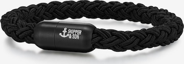 Bracelet Skipper & Son en noir : devant