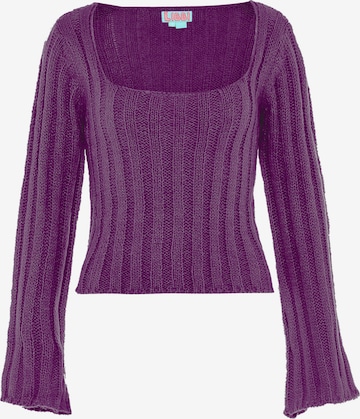 Pull-over Libbi en violet : devant