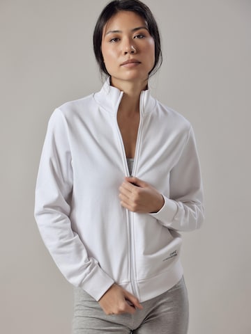 Felpa 'Felpa con Zip' di OWN Off With Nature in bianco: frontale
